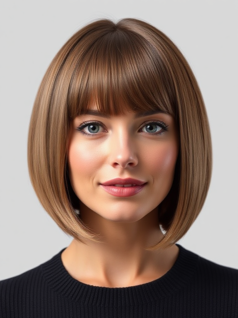 Chin-Length Bob with Bangs