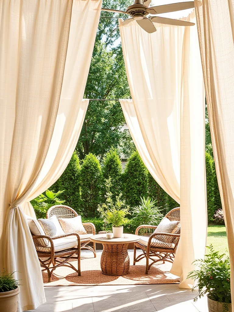 Backyard Patio Curtain Ideas