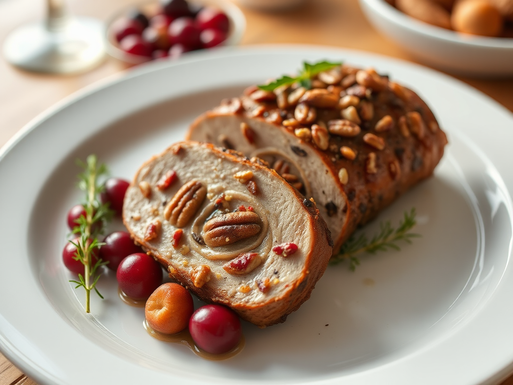 Image for Cranberry and Pecan Stuffed Pork Loin: