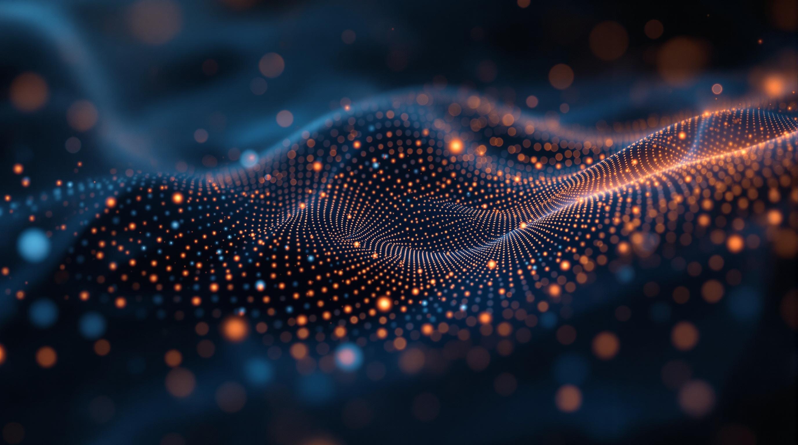 Dynamic visualization of computational fluid dynamics influencing AI image generation, with fluid-like color flows, grid simulations, and abstract digital particles blending into structured forms, high-tech and professional aesthetic, 16:9 aspect ratio