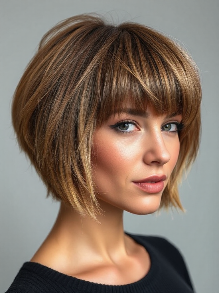 Short Blunt Bob with Bangs