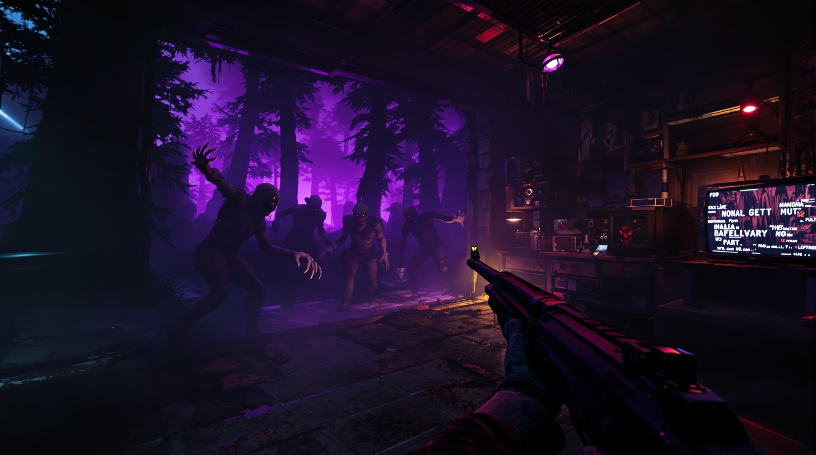 Combate intenso en Drop Dead The Cabin VR contra enemigos mutantes en nuestro análisis