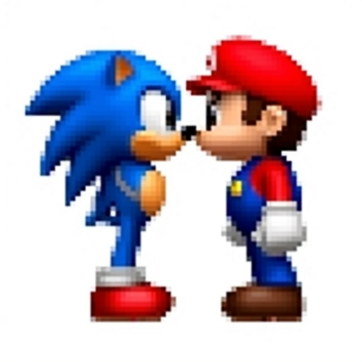 sonic and mario kissing 