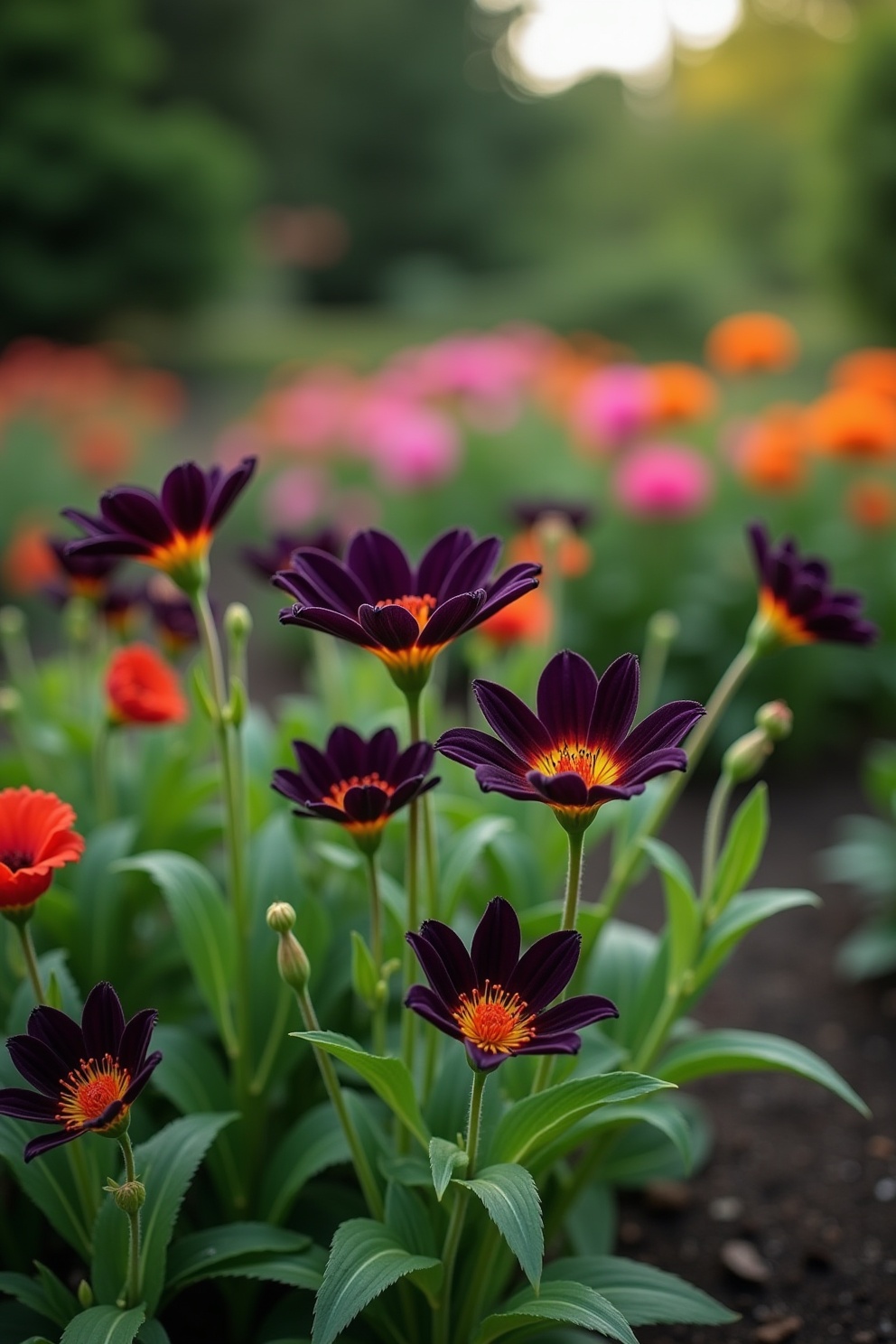 Radiant Black Hollyhock