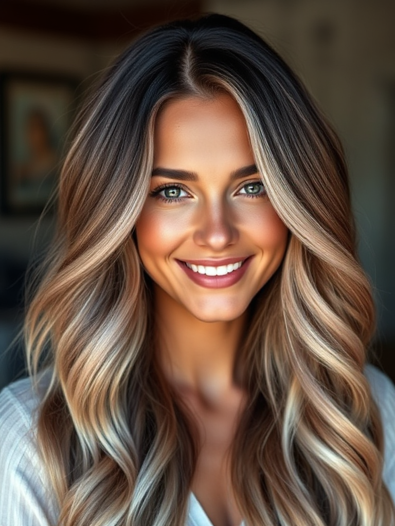 Long Hair with Face-Framing Layers