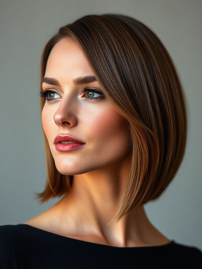 Chin-Length Hairstyle For Women