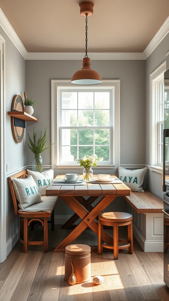 Farmhouse Kitchen Nook for Breakfast