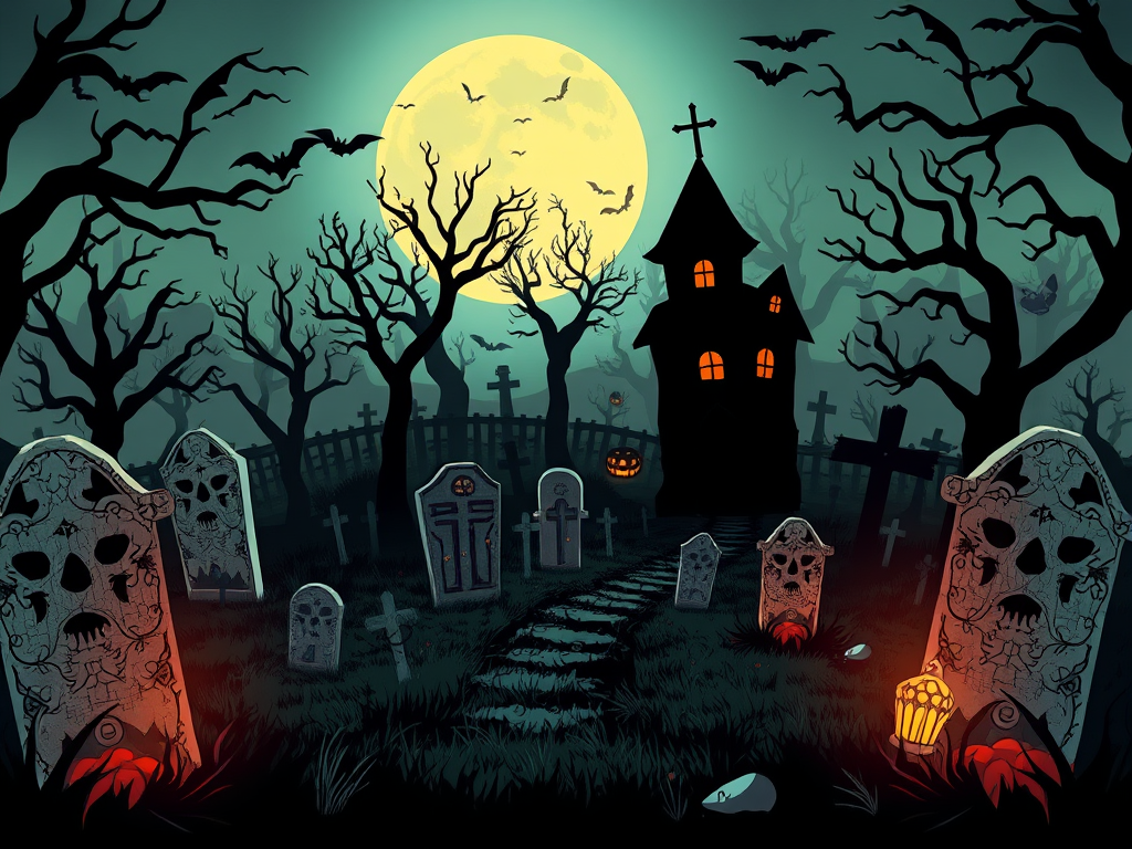 Image for Spooky Graveyard Scene