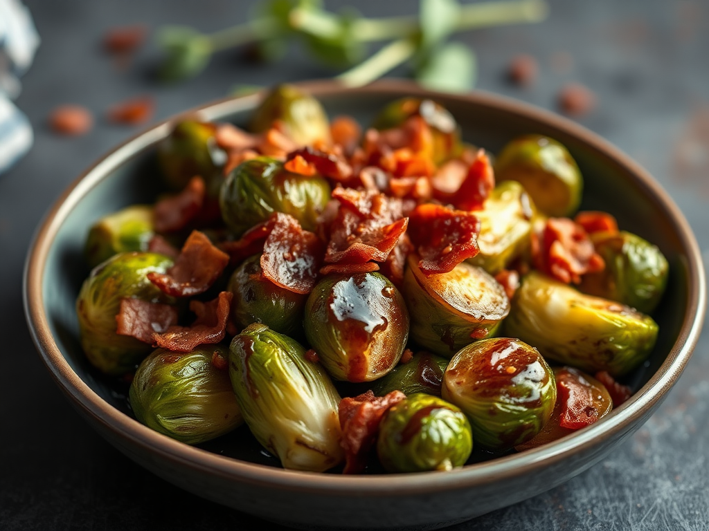 Image for Balsamic Glazed Brussels Sprouts with Bacon: