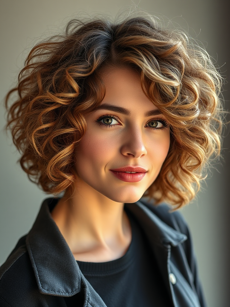 Chin-Length Curly Hairstyles