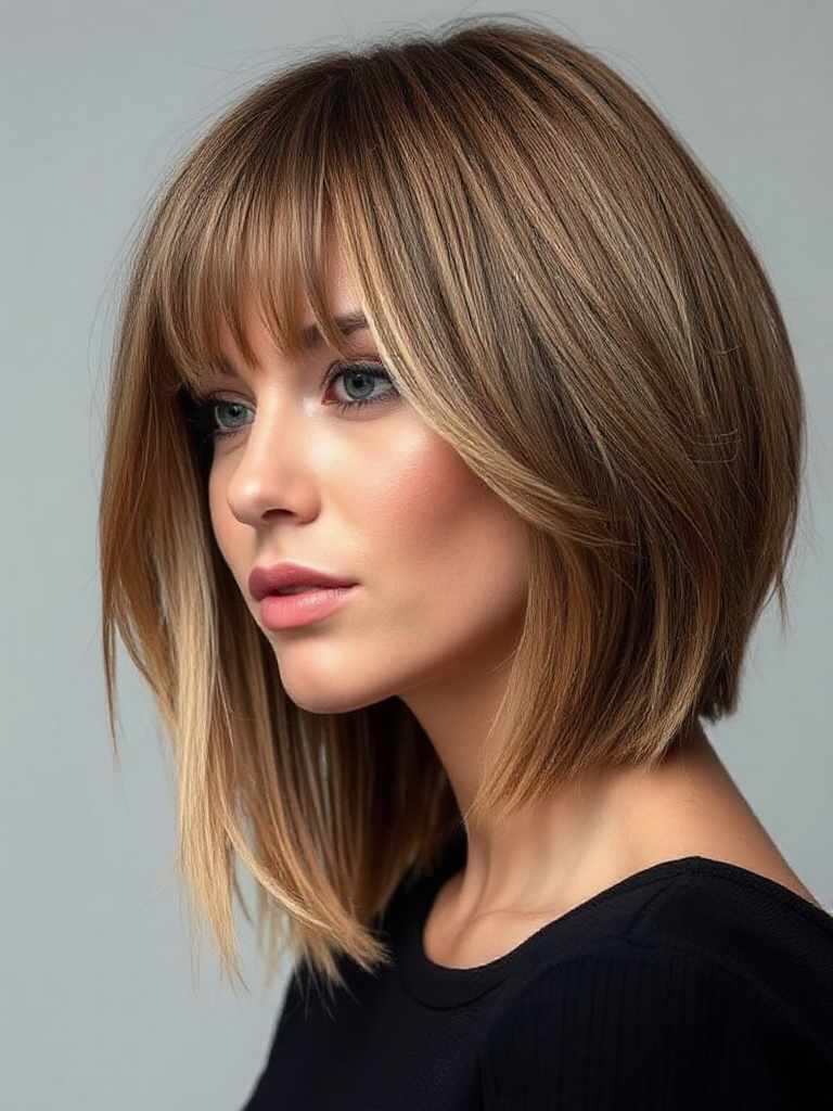 Medium-Length Straight Haircuts