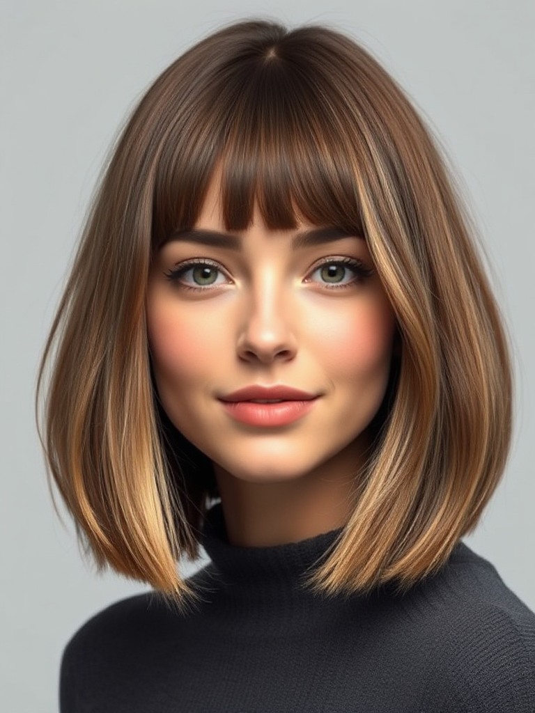 Chin-Length Hair for Oval Faces