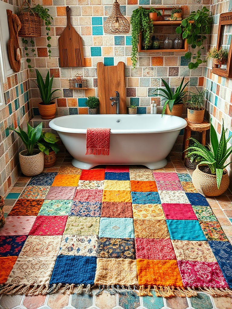 Boho Bathroom Rug Ideas