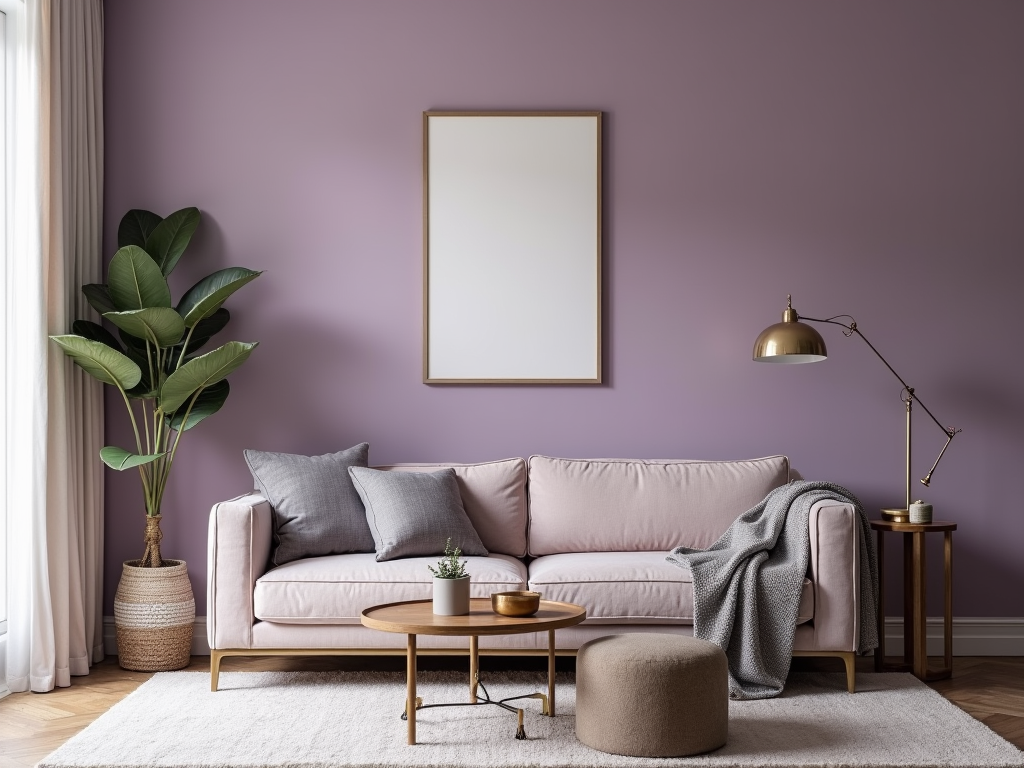 Transform Your Space: Bold Dusty Lavender Statement Walls