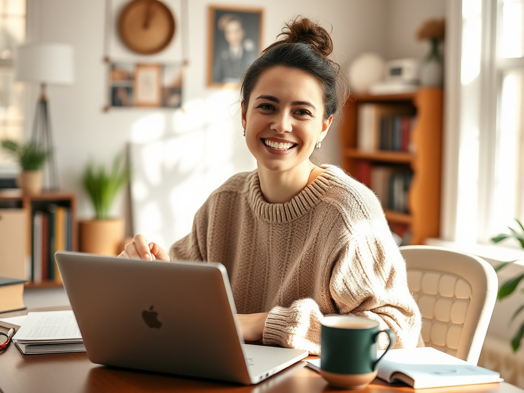 A profile picture for a content writer who writes casual content