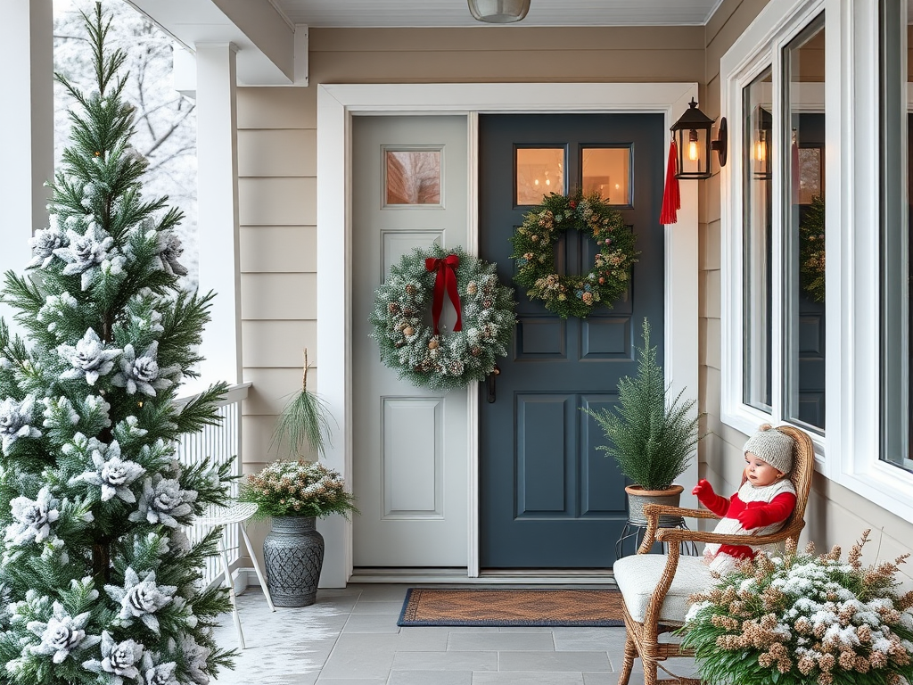 Image for Snowy Pinecone Wreath: