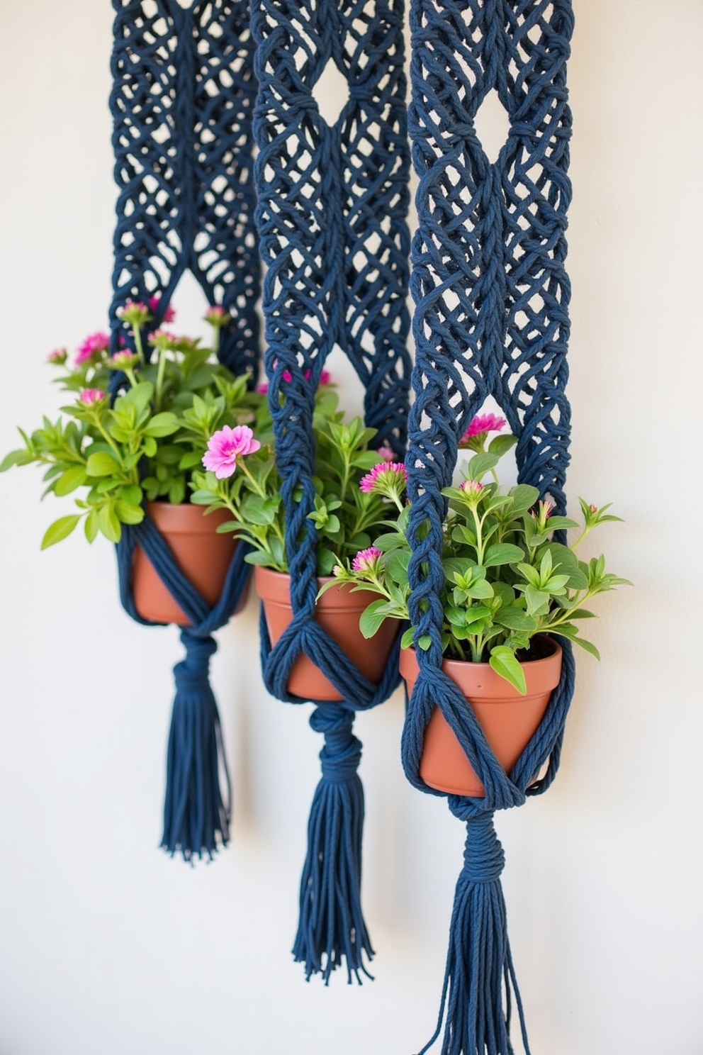 Triple Delight Macrame Pot Hanger