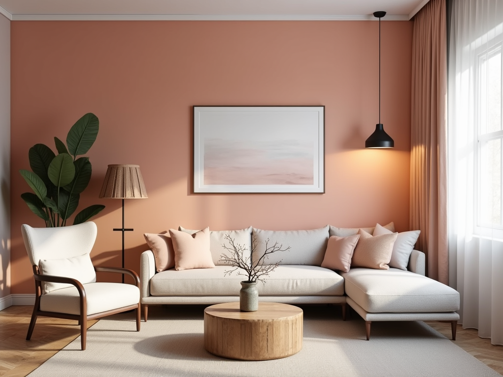 Blush Peach Magic: Transform Your Space with Bold Statement Walls