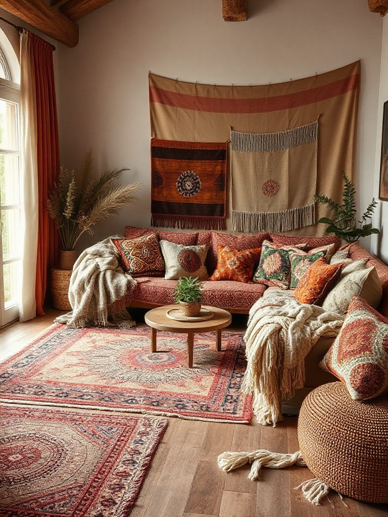 Inspiring boho living room ideas