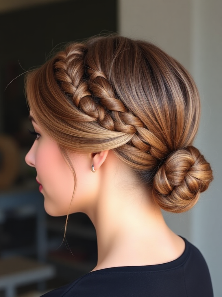 Braided Updo for Short Hair