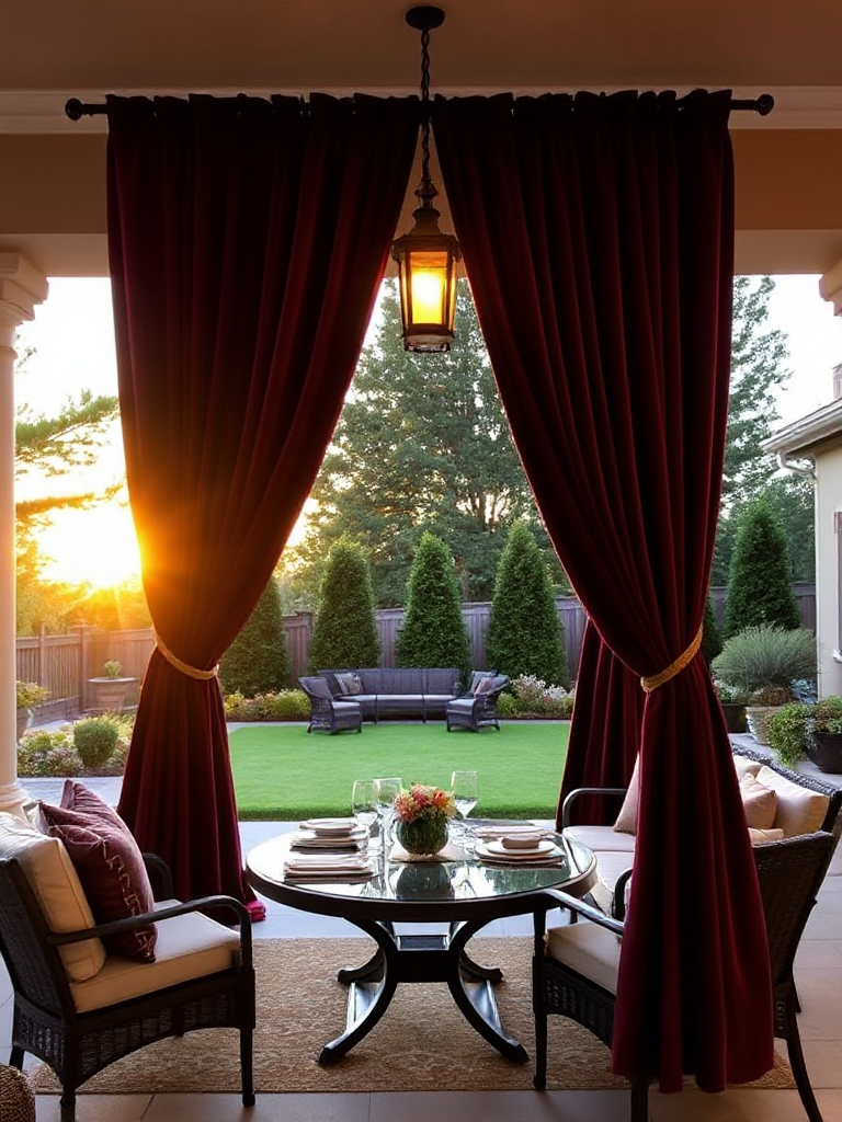 Backyard Patio Curtain Ideas