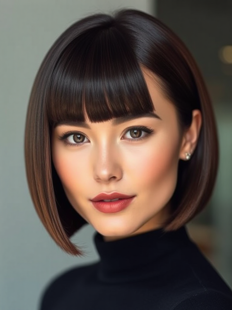 Short Blunt Bob with Bangs