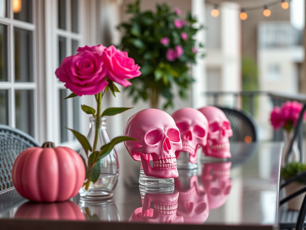 Image for Pink Skull Centerpieces: