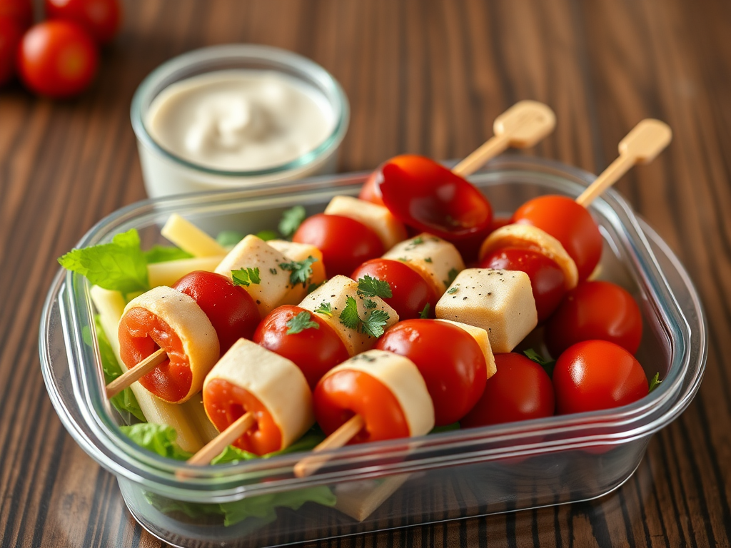 Image for Caprese Skewers Bento Box Lunch