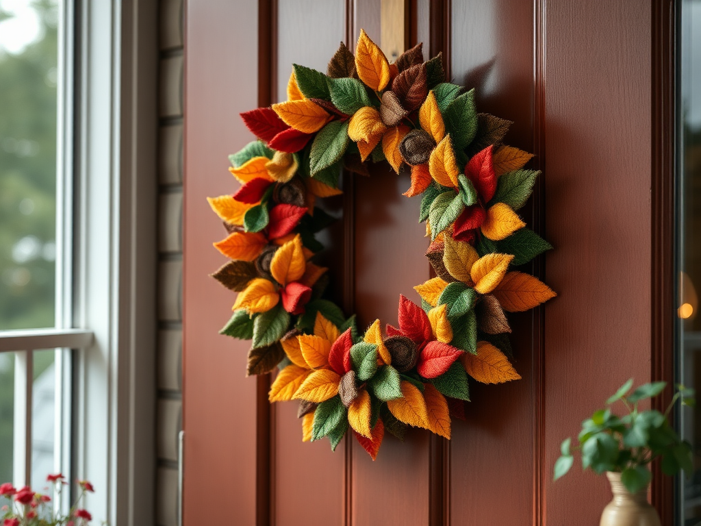 Image for Felt Leaf Wreath: