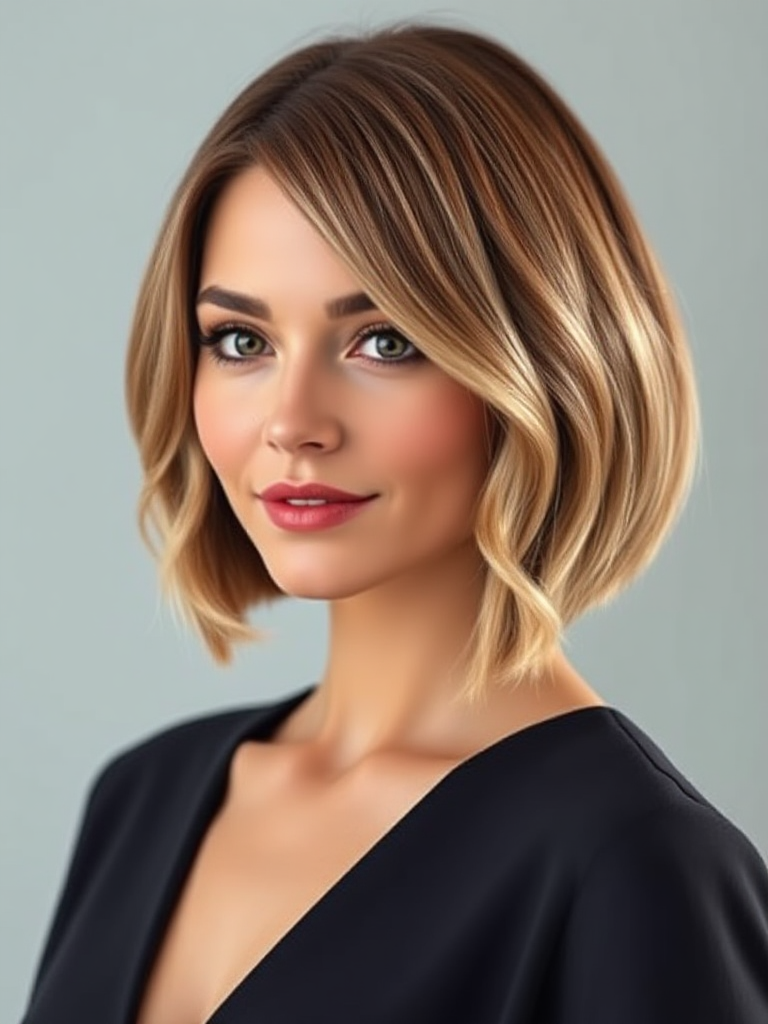 Chin-Length Hair for Oval Faces