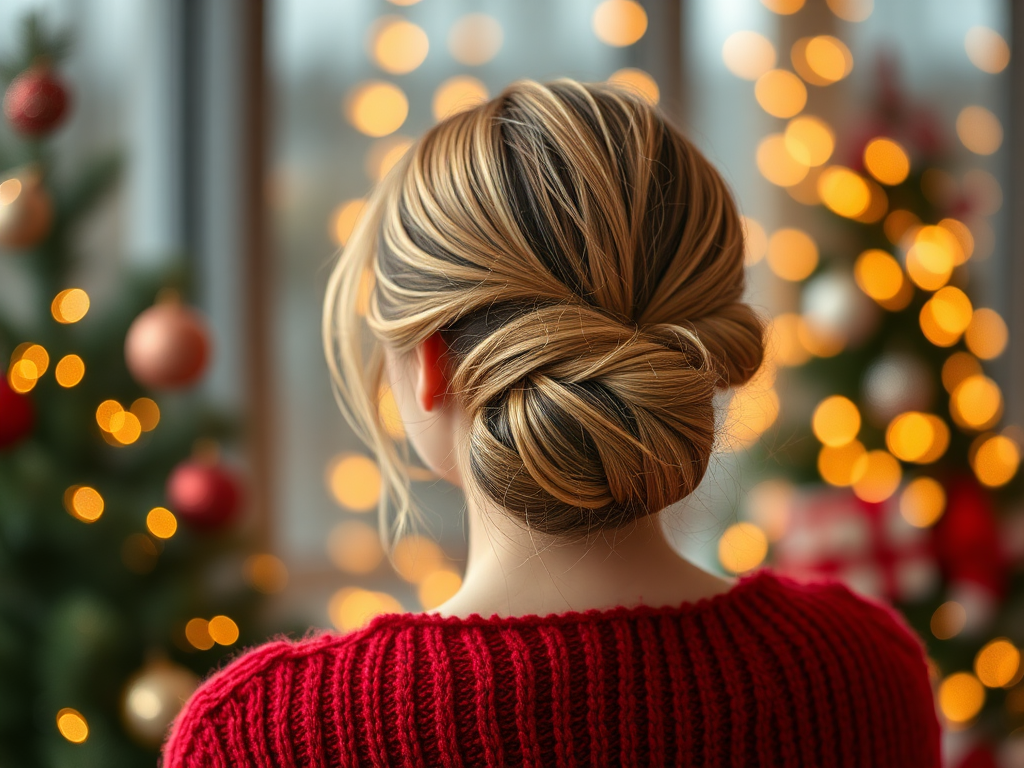 Image for Sleek Low Bun with Glittery Hairpins