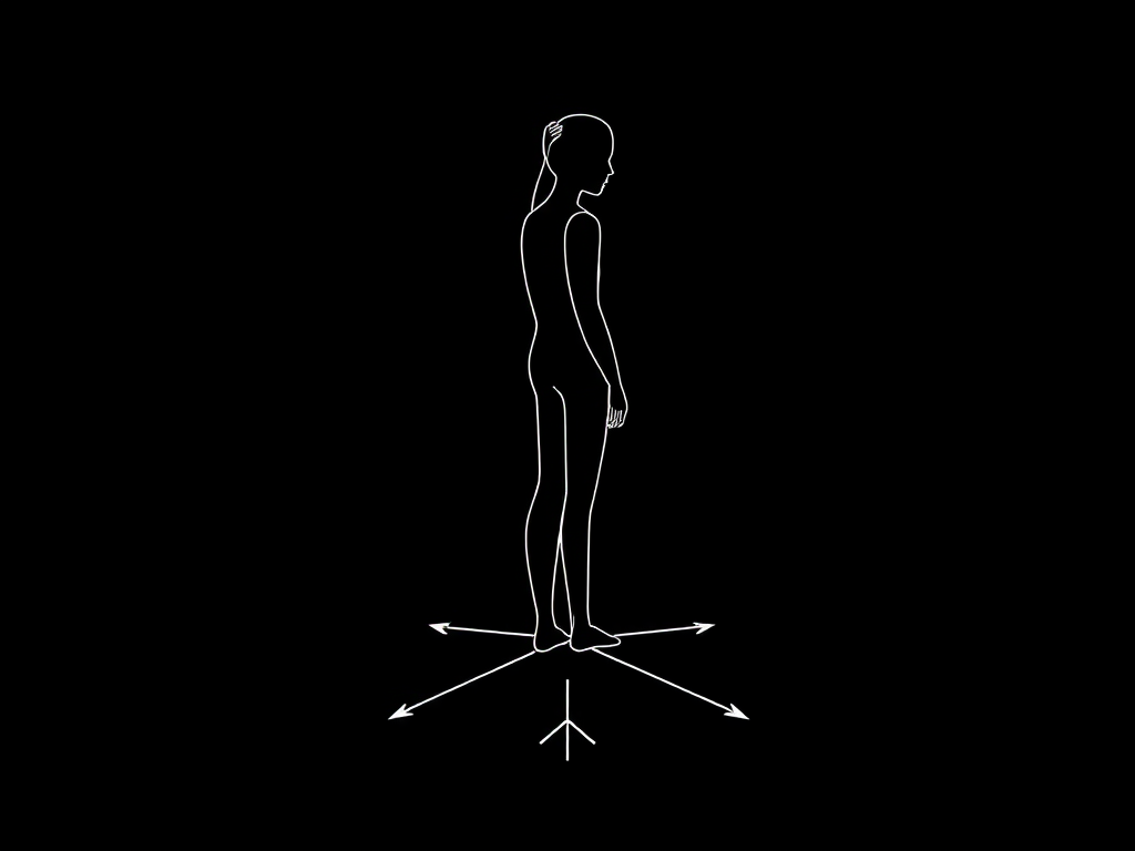 A outline of a person standing scratching their head going out from their feet and the end of the arrow spreading out in 5 different directions 