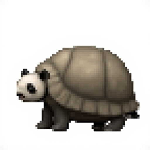 A fun and cute iOS emoji of a Turtle Panda