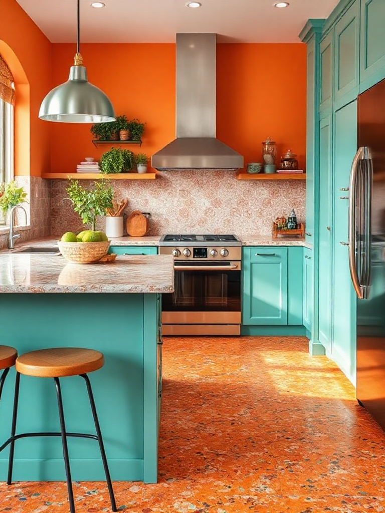 Vibrant kitchen flooring ideas