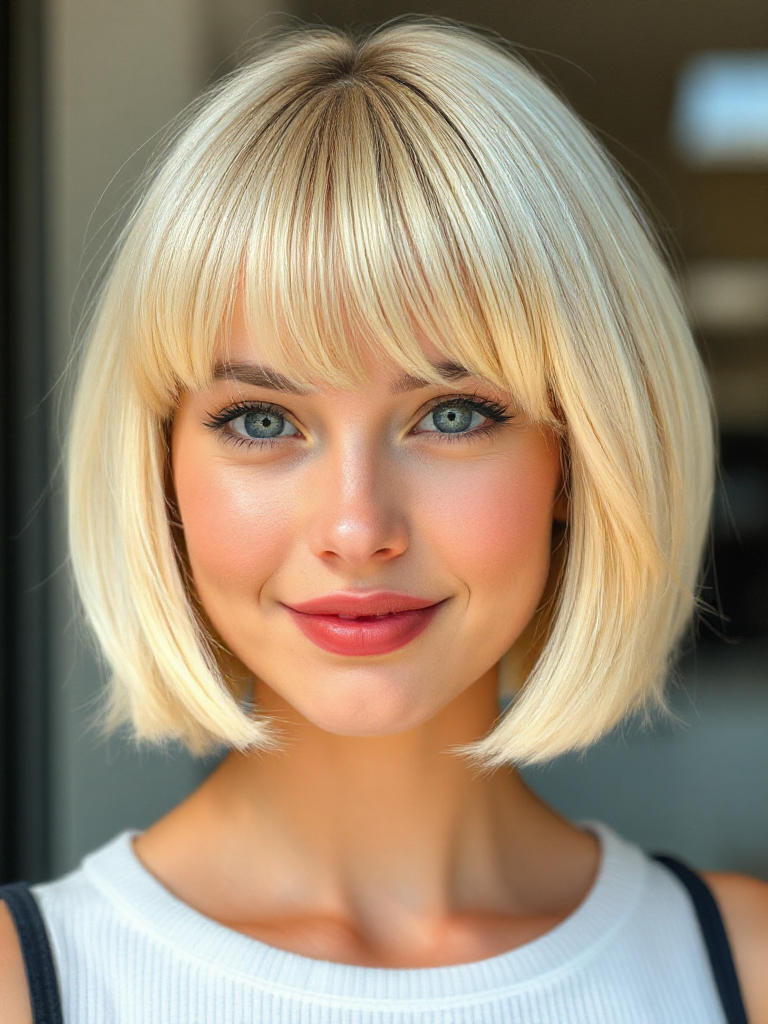 Short Blunt Bob with Bangs