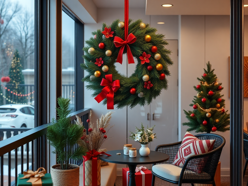 Image for Festive Wreath Display: