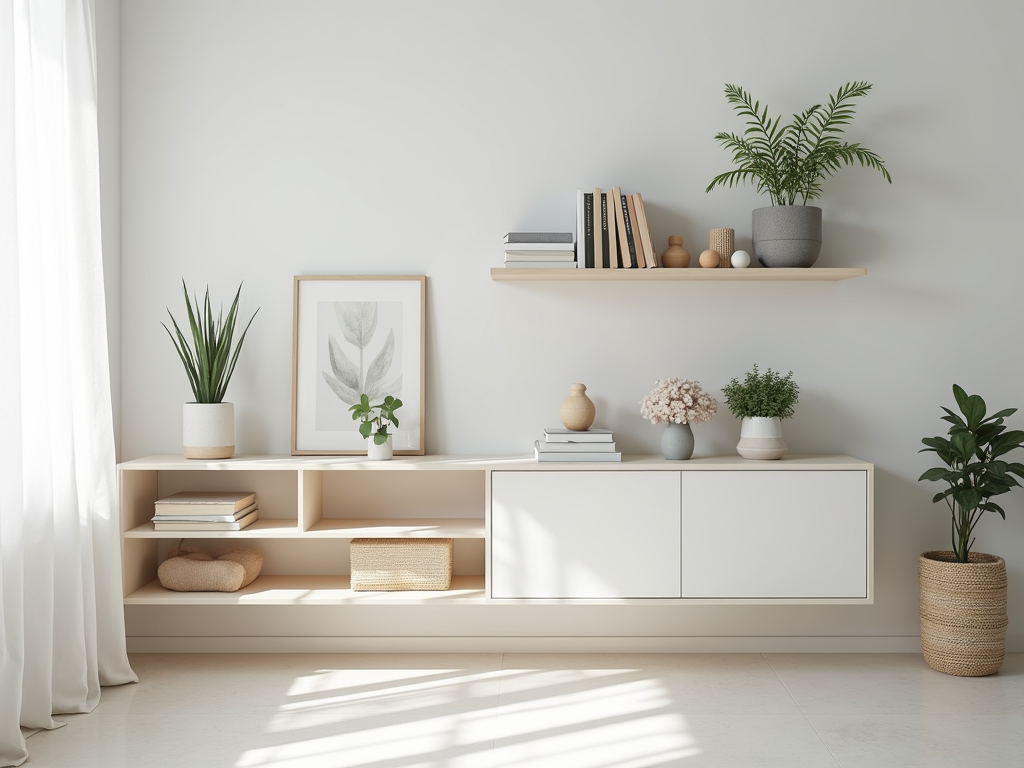 Negative Space Mastery in Scandinavian Shelf Design