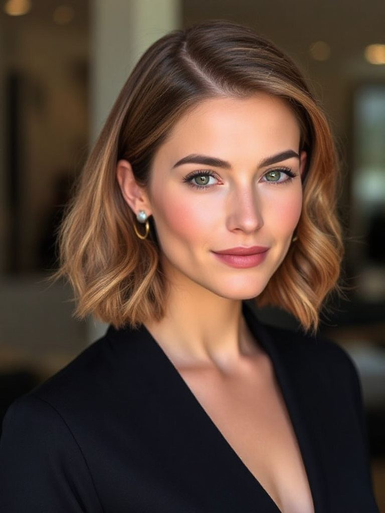 Chin-Length Hairstyle For Women