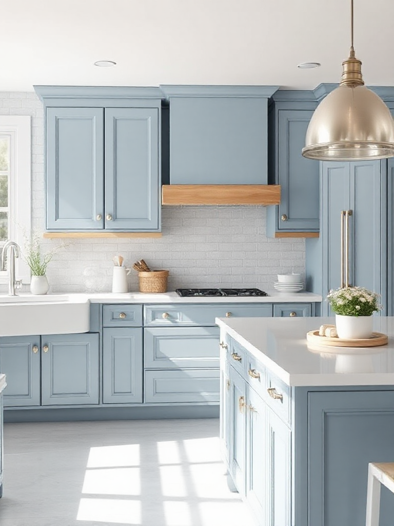 Stunning blue-gray kitchen cabinet ideas