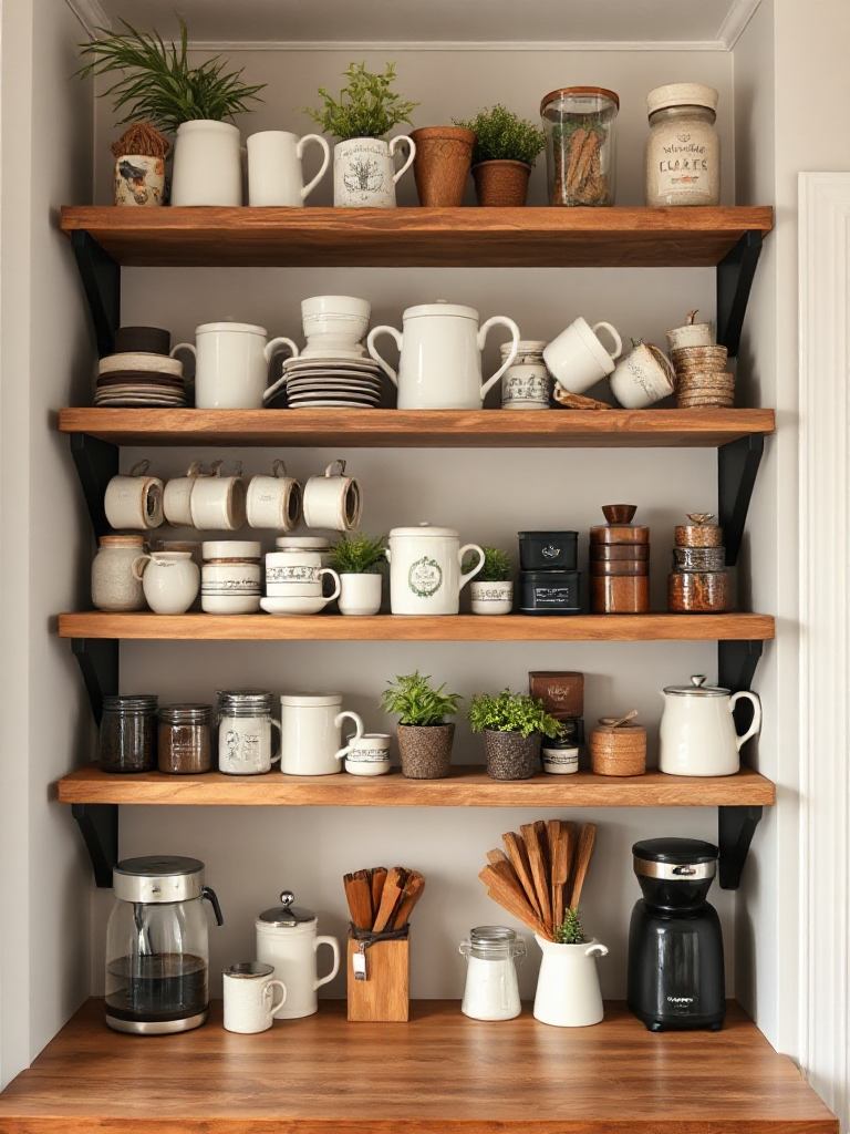 Farmhouse coffee bar ideas