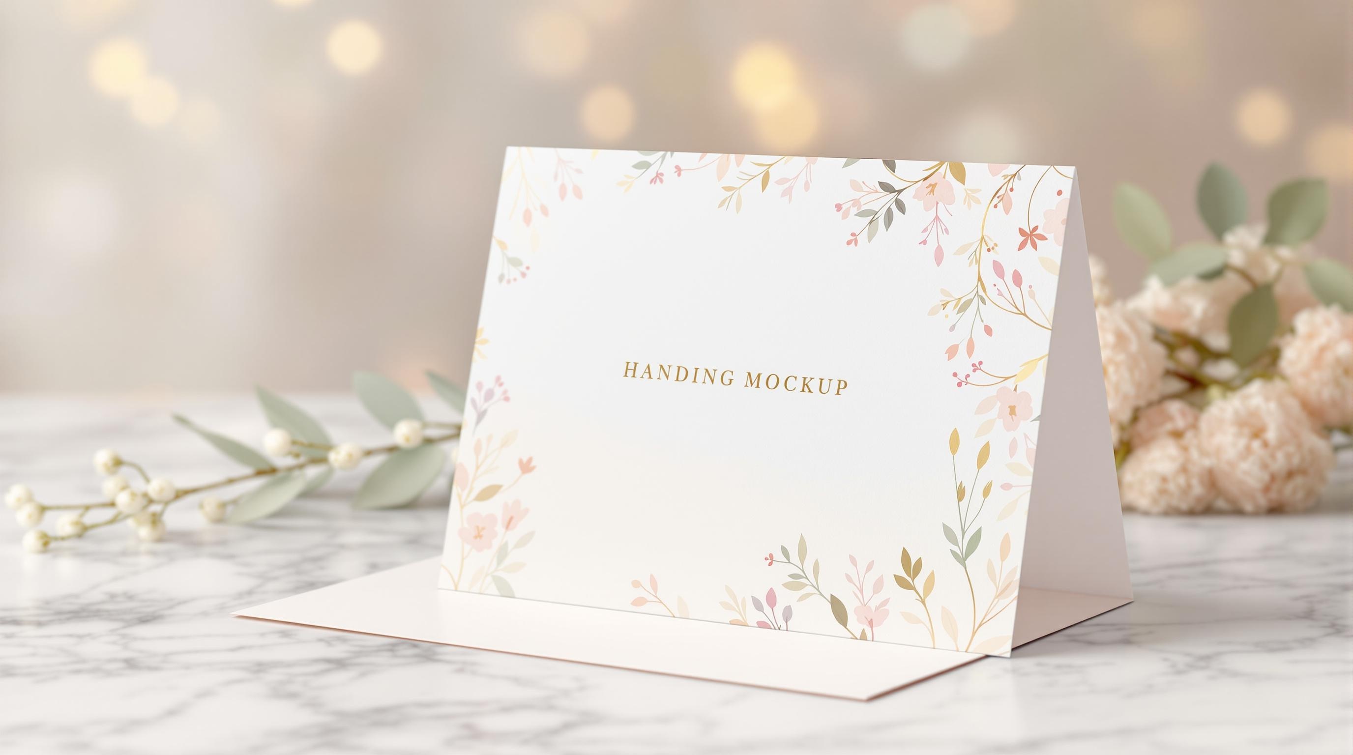 greeting card mock up