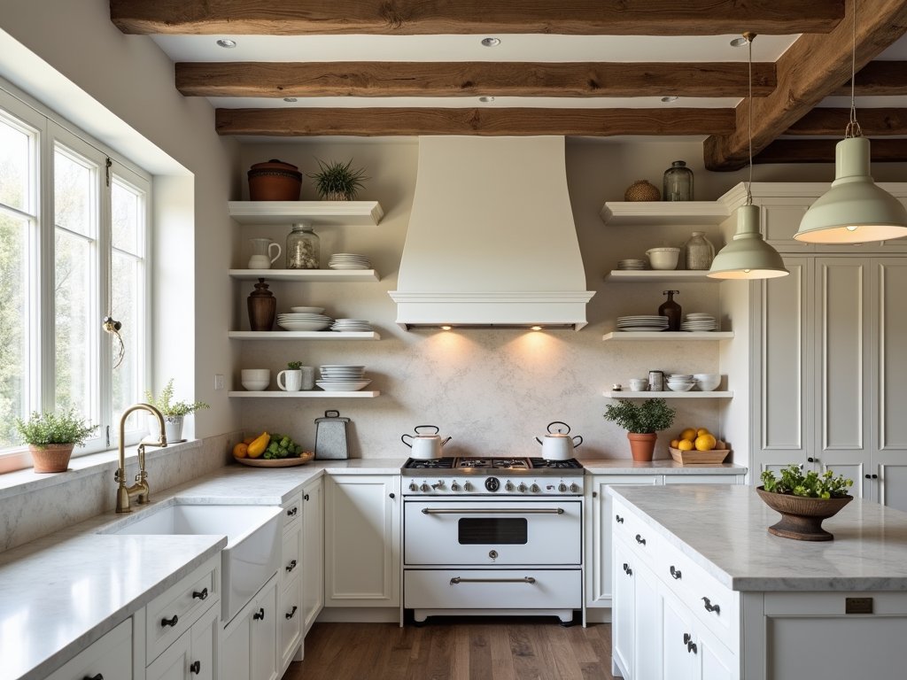 Elevate Your Modern Kitchen with Rustic Wood Beams