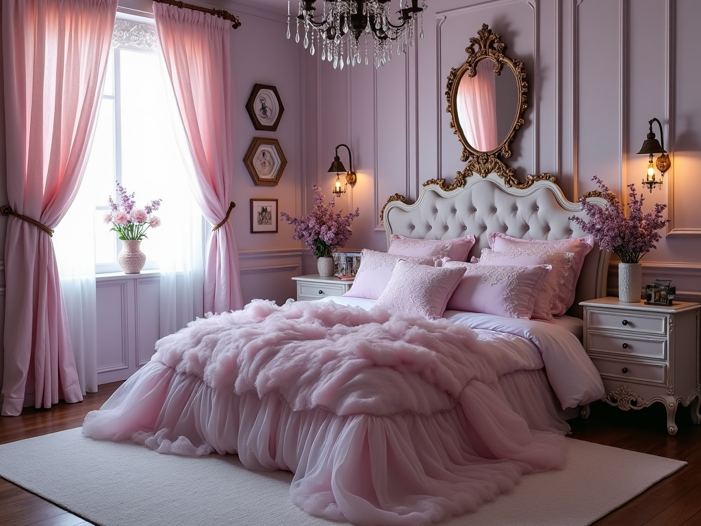 Enchanting Modern Gothic: A Fusion of Frills and Pastel Dreams