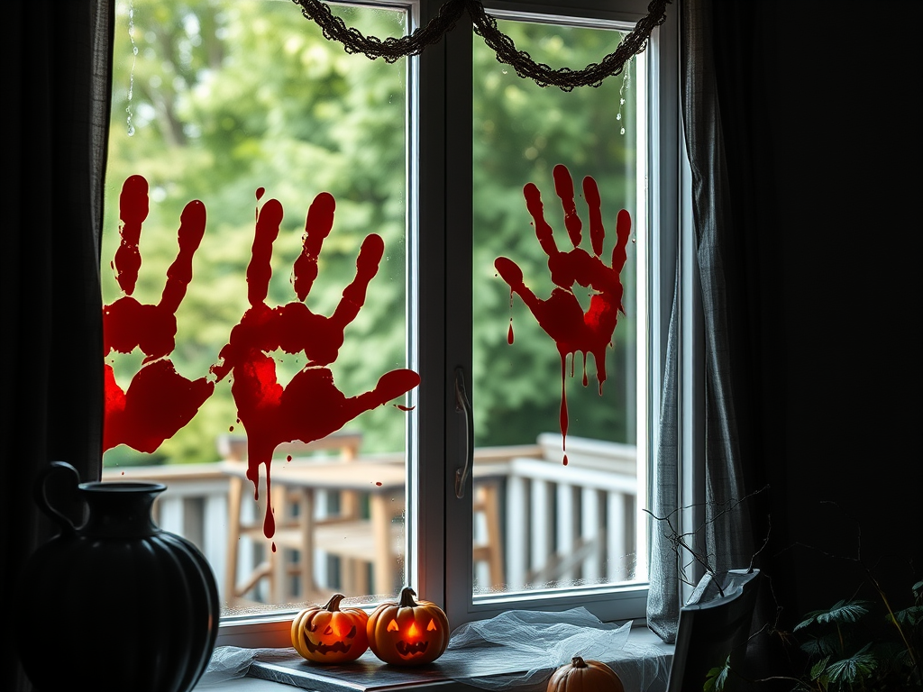 Image for Bloody Handprint Window Clings: