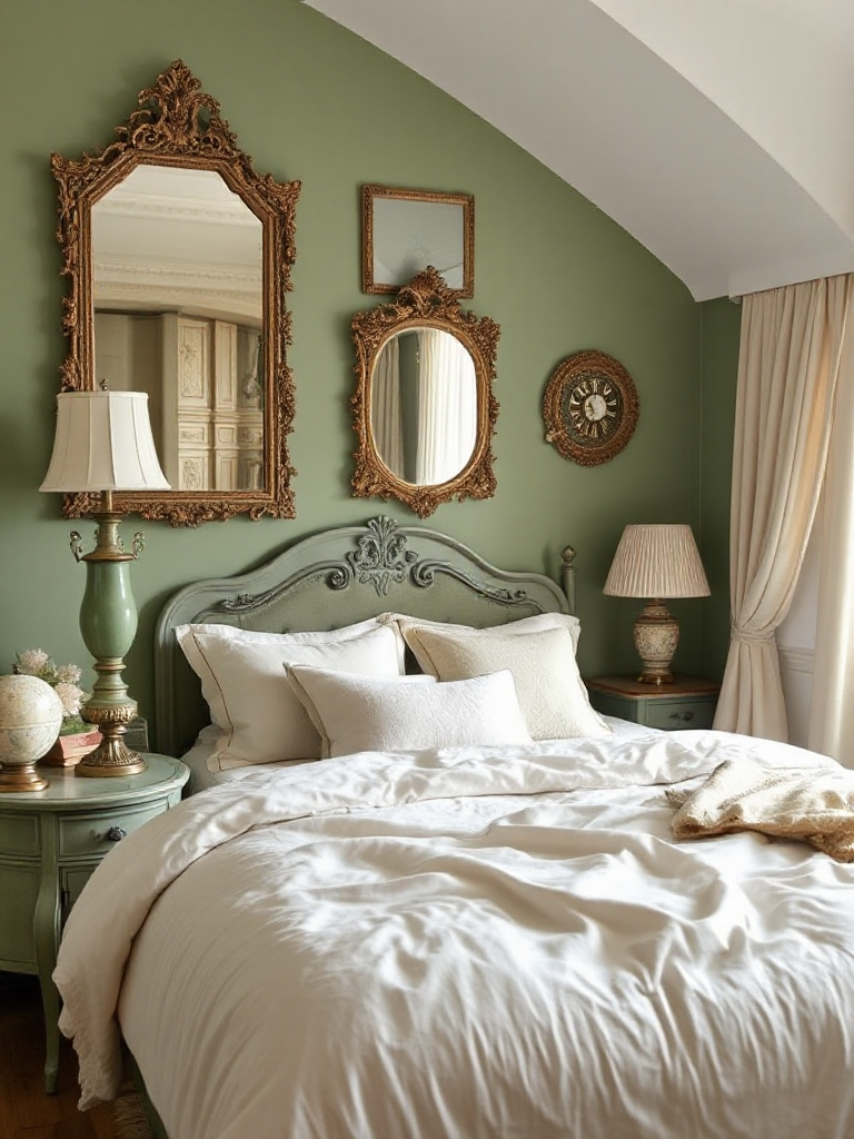 Gorgeous sage green cream bedroom ideas