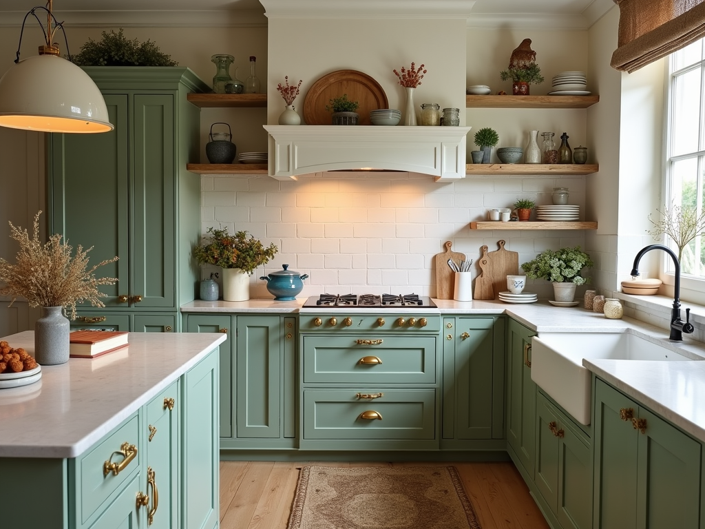 Transform Your Home with Sage Green Cabinets and Brass Hardware