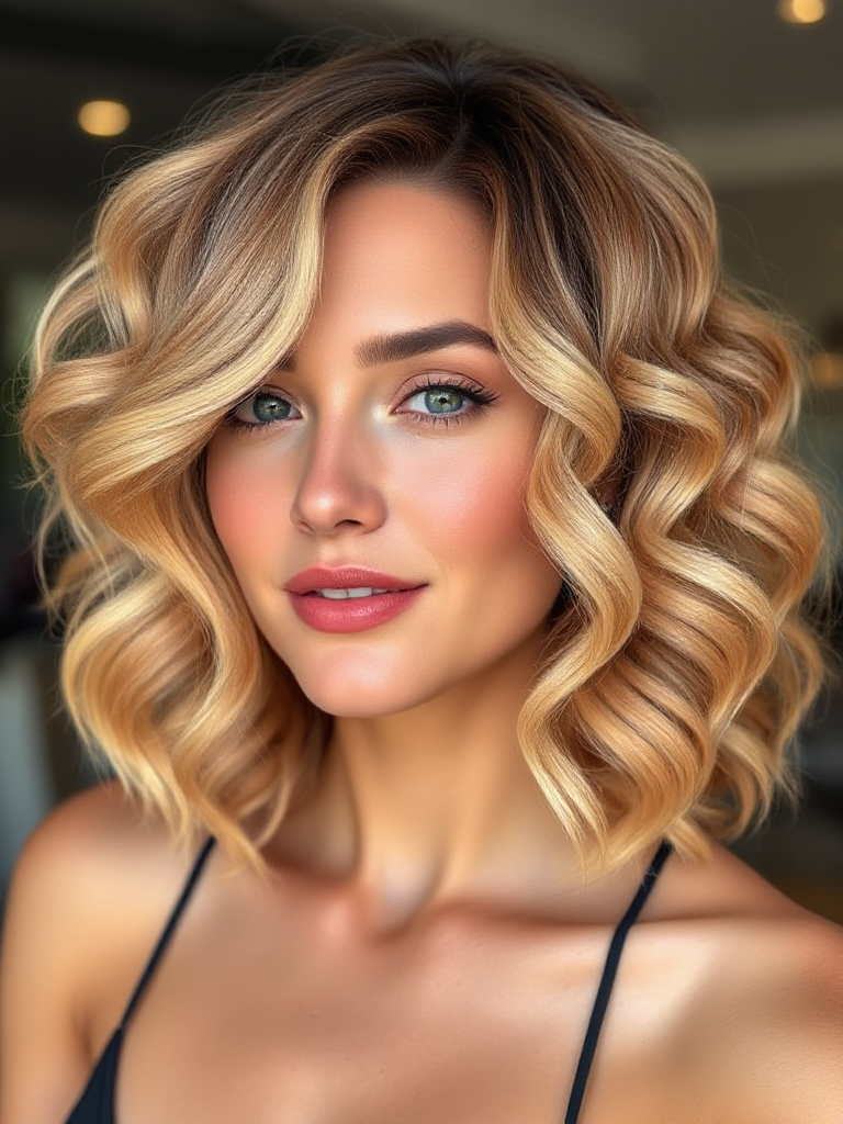 Chin-Length Curly Hairstyles