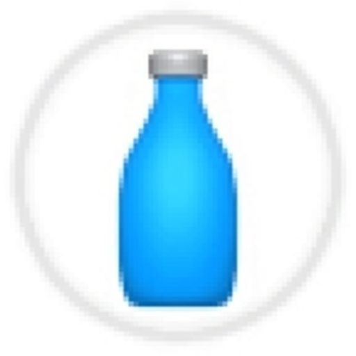 Blue bottle in circle