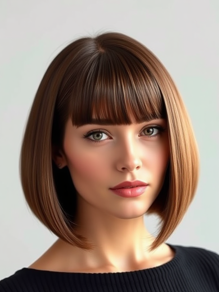 Chin-Length Blunt Bob