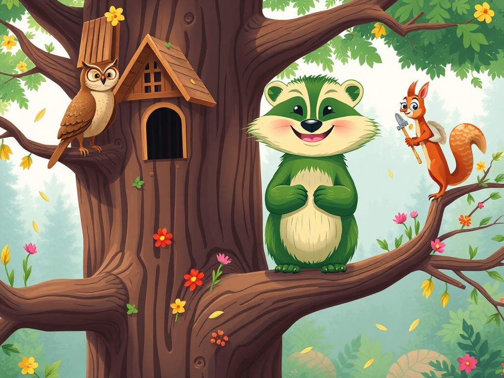 Benny the Green Badger's Treehouse Adventure